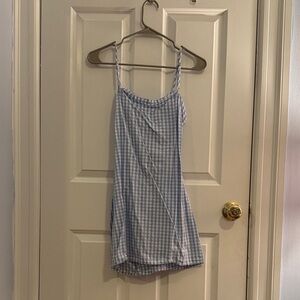 Blue Gingham Women’s Mini Dress